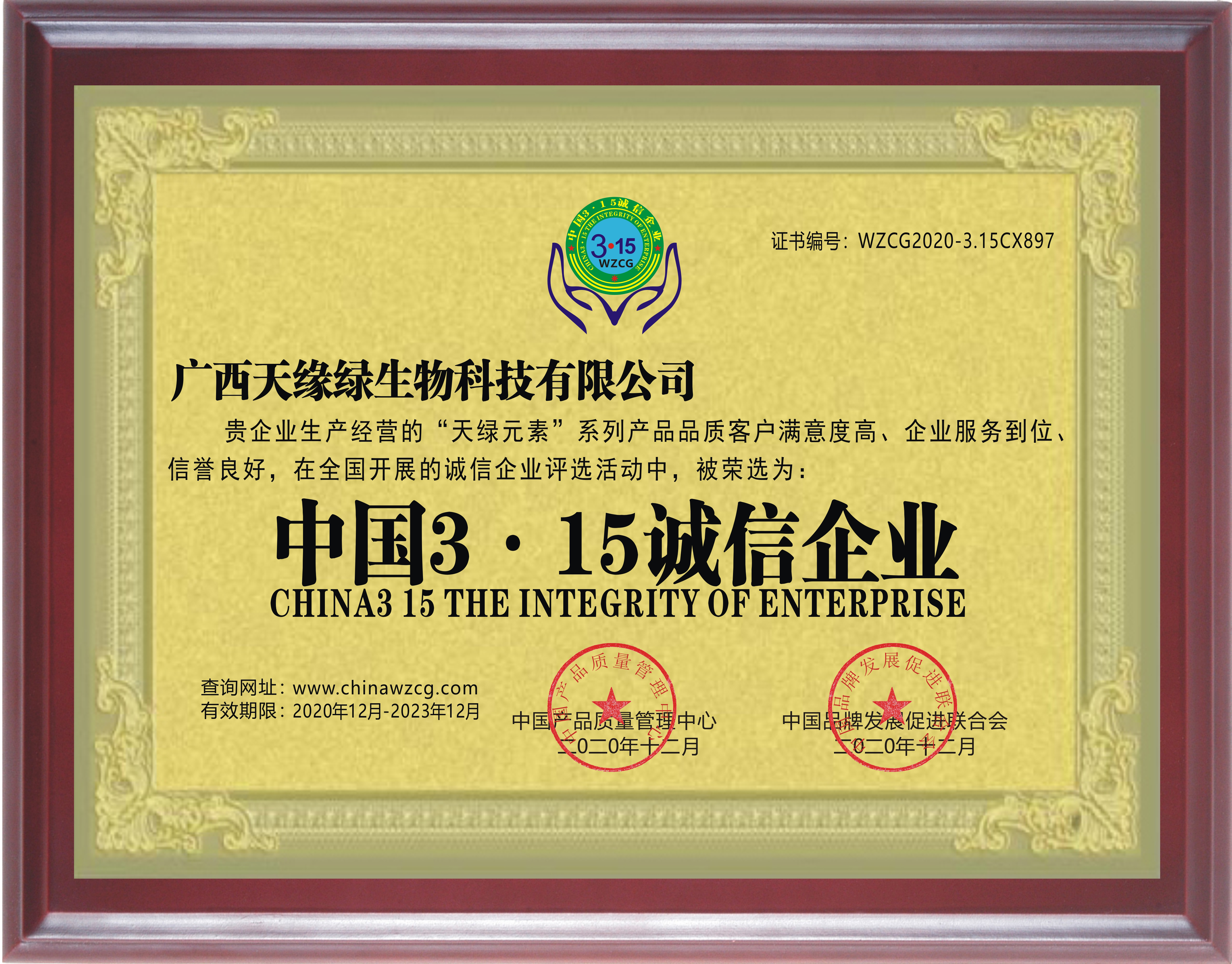 2020年-（中国）有限公司集团荣誉